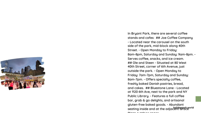 bryant park coffee stand
