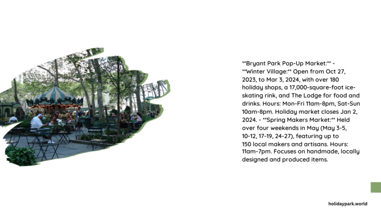 bryant park pop up market