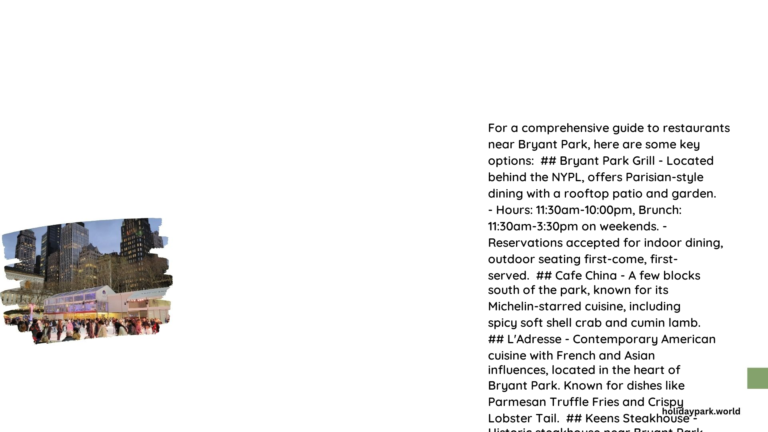 bryant park restaurant guide