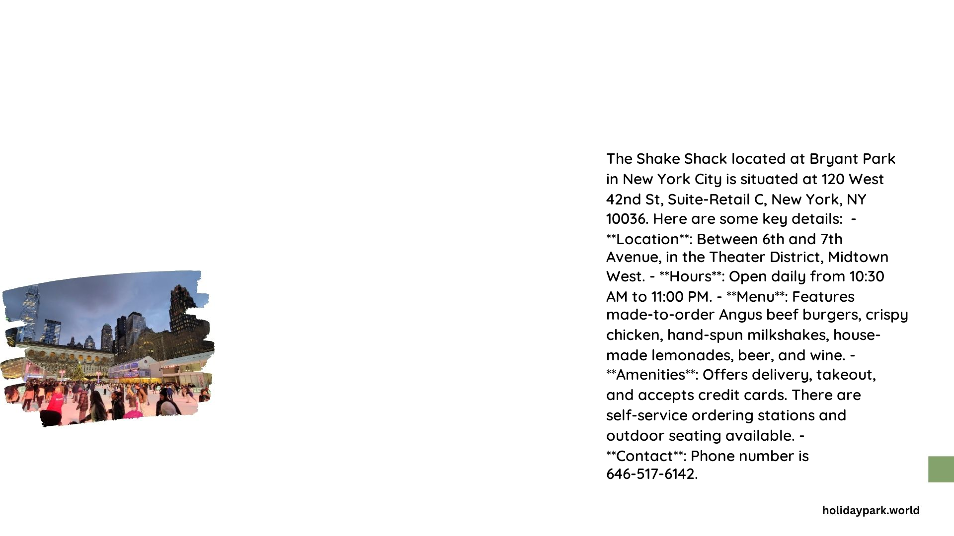 bryant park shake shack