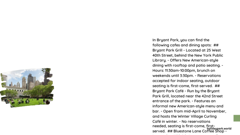 cafes in bryant park