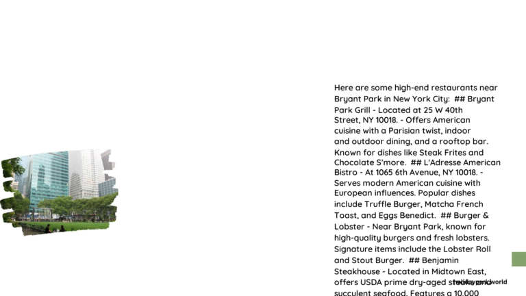 high end restaurants near bryant park